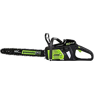 $129.98* | Greenworks 80V 18" Cordless Brushless Chainsaw (Tool Only) at Amazon
