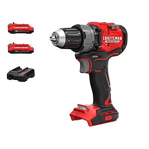CRAFTSMAN V20 RP 20-volt Max 1/2-in Keyless Brushless Cordless Drill ( 2 -Batteries Included, and Charger Included ) | CMCD725D2 $99
