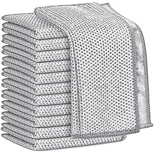 $3.99* | 12-Pk 7" x 8" AIDEA Non-Scratch Wire Dishcloth Cleaning Pads at Amazon