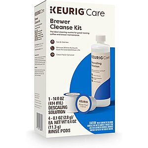 Keurig Brewer Cleanse Kit w/ Descaling Solution & Rinse Pods $7.49 + Free Shipping w/ Prime or on $35+