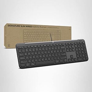 $28.49* | Logitech Signature Slim Wired K620 Full-Size Keyboard (Graphite) at Amazon