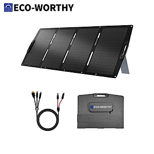ECO-WORTHY 200W Portable Solar Panel 23% Efficiency IP65 with Adjustable Kickstand $94 + Free Shipping