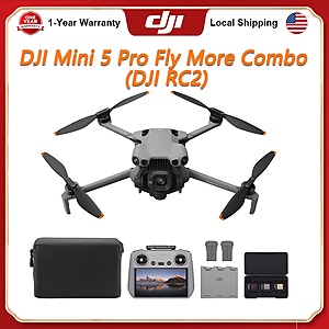 DJI Mini 5 Pro Fly More Combo with DJI RC 2 1-Inch CMOS 4K/60fps HDR + F/S $891