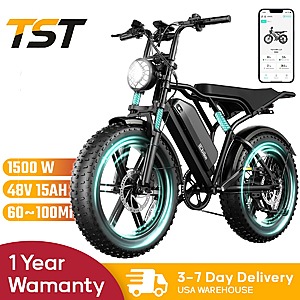 Alafate TST R002 1500W Electric Bike 20 in x 4 in Fat Tire 28mph 60-100 Mile Range $483 + Free Shipping