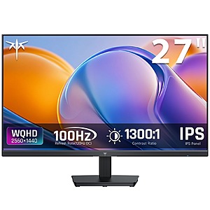 KTC 27" QHD (2560x1440) 100Hz IPS Gaming Monitor with HDR $84 + Free Shipping $158