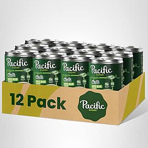 [SnS, AC] $22.35 | 12-Pack 16.5-Oz Pacific Foods Organic White Bean Verde, Chili, Plant Based at Amazon ($1.86 each)