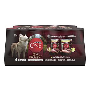 6-Pack 13-Oz Purina ONE True Instinct Tender Cuts in Gravy High Protein Wet Dog Food Variety Pack $9.78 ($1.63 Ea) w/ S&S + Free Shipping w/ Prime or on $35+