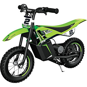 Razor SX125 McGrath 12.5" 12V 100W Electric Dirt Bike (Green) $137.69 + Free Shipping