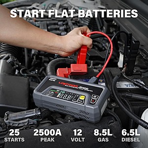 12V Portable LOKITHOR JP400 2500A Jump Starter w/ Air Compressor $44 + Free Shipping