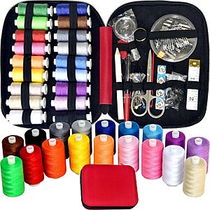 Le Paon Portable Sewing Kit w/ Case (Red) $4.99 + Free Shipping w/ Prime or on $35+