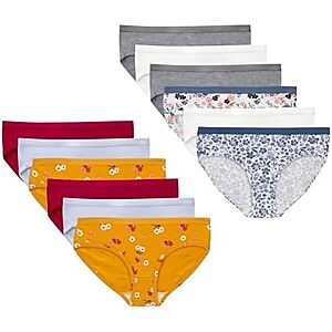 [AC] $17.57 | 2 × 12-Pack Hanes Brief Underwear, Stretch Cotton Panties for Girls (Assorted) ($8.78 each) at Amazon