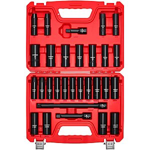 29-Piece VEVOR 1/2" Drive Impact Socket Set $29.99 + Free S&H w/ Prime or $35+
