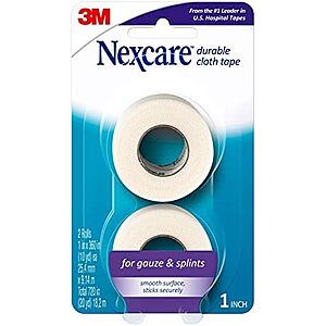 [SnS, AC] $11.08 | 3 × Nexcare Durable Cloth Tape, 1 In x 10 Yds, 2 Rolls of Tape ($3.69 each) at Amazon