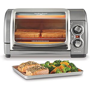 Hamilton Beach Easy Reach 4-Slice Countertop Toaster Oven w/ Roll-Top Door $39.99 + Free Shipping