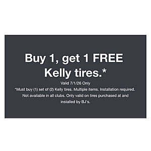 Kelly Tires Buy One, Get One Free