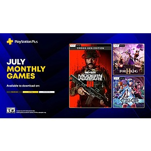 PS Plus July: Call of Duty: Modern Warfare III, For the King II, CrossCode