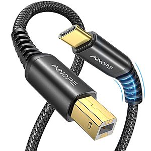 6.6ft AINOPE USB-C Printer Cables $2.99 and more + Free Shipping w/Prime or $35+