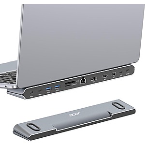 Acer Docking Station 3 Monitors, 11-in-1 Laptop Docking Station Stand $68 + FS