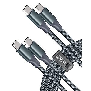 2-Pack 6' APFEN USB-C 60W Fast Charging Cable $2.99 + Free Shipping w/ Prime or on $35+