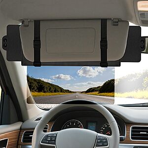 [Prime] Veharvim Anti-Glare Polarized Sun Visor Extender $10.49 + Free Shipping