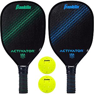 Franklin Sports Pickleball Paddle and Ball Set - Wooden Pickleball Rackets + Balls - Activator - USAPA Approved | Ball Set $15.95 + FS Prime