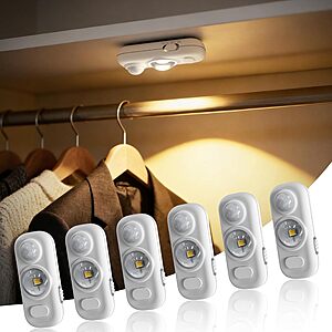6-Count JandCase Rechargeable Magnetic/Adhesive Motion Sensor Under Cabinet Lights (3000K/4000K/5000K, Dimmable) $13.99 ($2.33 each) + Free Shipping w/ Prime or on $35+