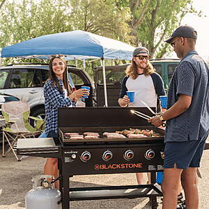 $297 FS WALMART Blackstone Original Outdoor Griddle, 4-Burner 36" Flat Top Grill with Hard Cover, Black