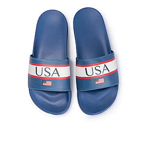 Men's Soccer Fan Slides, Argentina, Mexico, Brazil & USA - $5