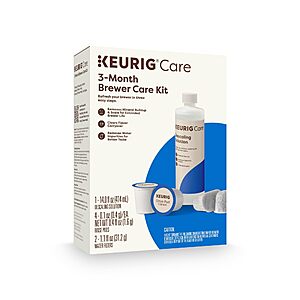$9.45 AC + S&S - Keurig 3-Month Brewer Maintenance Kit Includes Descaling Solution, Water Filter Cartridges & Rinse Pods, Compatible Classic/1.0 & 2.0 K-Cup Coffee Makers, 7 Count