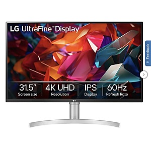 LG 32" Class Ultrafine 4K UHD IPS Monitor $269.99 free shipping Costco.com