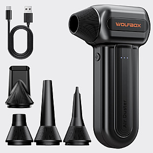 3-Speed Wolfbox MF60 Electric Compressed Air Duster w/ 5 Nozzles $26.39 + Free Shipping