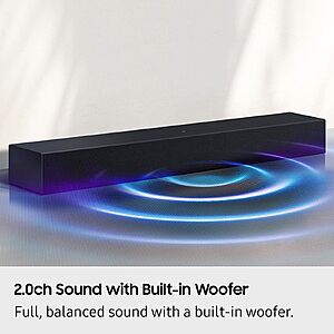 Samsung B-Series Soundbar HW B400F 2.0 ch Soundbar with Built in Subwoofer (2025 Model) One Remote Control, Surround Sound Expansion, Voice Enhance Mode $79.99
