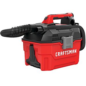 CRAFTSMAN V20 35 Cfm 20-volt max 2.0-Gallon Cordless Wet/Dry Shop Vacuum with Accessories Included (Battery Not Included) | CMCV002B $69