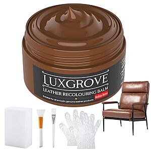 50-mL LUXGROVE Leather Recoloring Balm & Repair Kit (Various Colors) $9.49 w/ Subscribe & Save