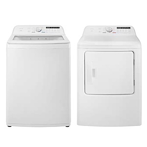 Package - Insignia™ - 4.1 Cu. Ft. Top Load Washer with ColdMotion Technology and 7 Cu. Ft. Electric Dryer with Sensor Dry - White $849.98 Bestbuy.com