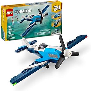 $10.49* | 178-Piece LEGO Creator 3-in-1 Aircraft Race Plane Building Kit at Amazon