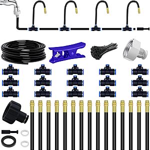 49' Cokacot Drip Irrigation System w/ 360° Bendable Misting Nozzles & Adjustable Water Pressure $18.99 + Free Shipping w/ Prime or on $35+