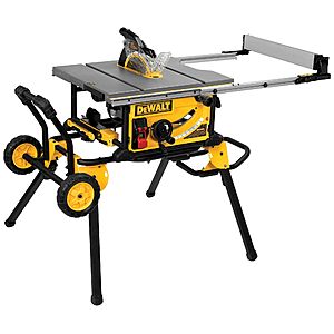 DEWALT 10-in 15 -Amp Portable Jobsite Table Saw with Foldable Rolling Stand one_size | DWE7491RS $599