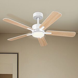 Harbor Breeze Northbrook 42" LED Covered Outdoor Ceiling Fan w/ Light & Remote (Matte Black or White) $79.98 + Free Store Pickup at Lowe's or Free Shipping