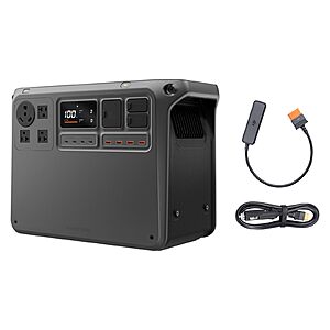 DJI Power 2000 Portable Power Station, Car Power Outlet to SDC Power Cable (12V/24V), 2048Wh LFP Battery, 3000W Stable Output $809