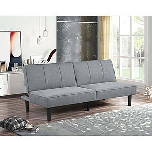 66" Mainstays Studio Futon (Gray Linen) $118.00 + Free Shipping w/ Walmart+ or on $35+