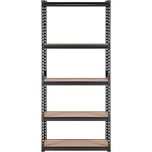 5-Tier 36"  x  72"  VEVOR Adjustable Metal Storage Shelving Unit (Black, 2000 lbs Capacity)   $42.94 + Free Shipping