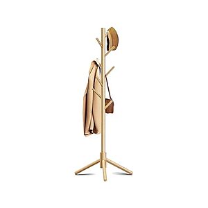 Wood Coat Rack with 8 Smooth Hooks(4 Colors) $14.99 + Free S&H w/ Prime at Woot!
