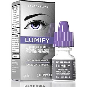 [SnS, AC] $6.62* | 2.5mL Bausch+Lomb Lumify Eye Drops Redness Reliever at Amazon