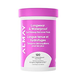 [SnS, AC] $2.07* | 120-Count Almay Biodegradable Eye Makeup Remover Pads (Hypoallergenic) at Amazon