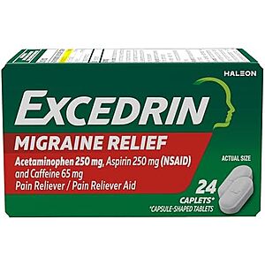 [SnS, AC] $2.73* | 24-Count Excedrin Migraine Relief Caplets at Amazon