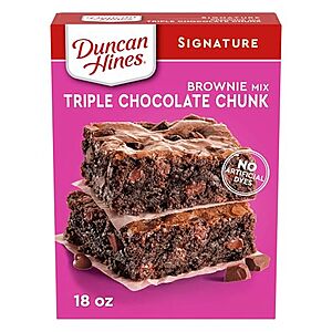 [SnS, AC] $1.94* | 18-Oz Duncan Hines Triple Chocolate Chunk Brownie Mix at Amazon