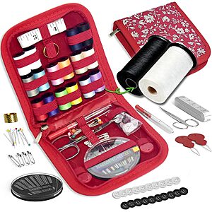 Le Paon Sewing Kit w/ Case (Gray or Red) $4.99 + Free Shipping w/ Prime or on $35+