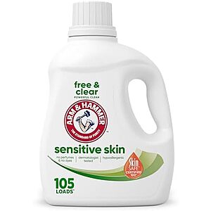 ARM & HAMMER Sensitive Skin Free & Clear Liquid Laundry Detergent, 105 fl oz, 105 Loads $7.17