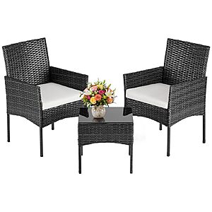 DUMOS 3-Piece Patio Furniture Set(Black) $67.87 + Free S&H at Amazon